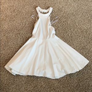 White lulus halter top dress